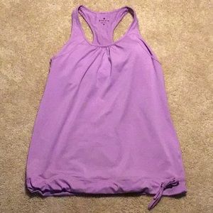 Athleta Lavender Tank with Drawstring Detail